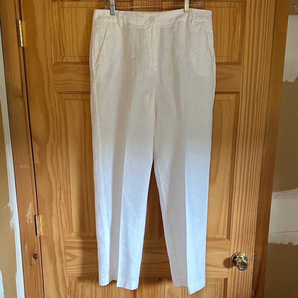 Hobb’s White Women’s Linen Dress Pants